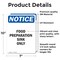 Signmission Food Preparation Sink Only, 7 in W x Rectangle, Vinyl Decal OS-2PACK-NS-D-710-V-12836 - alternate 2